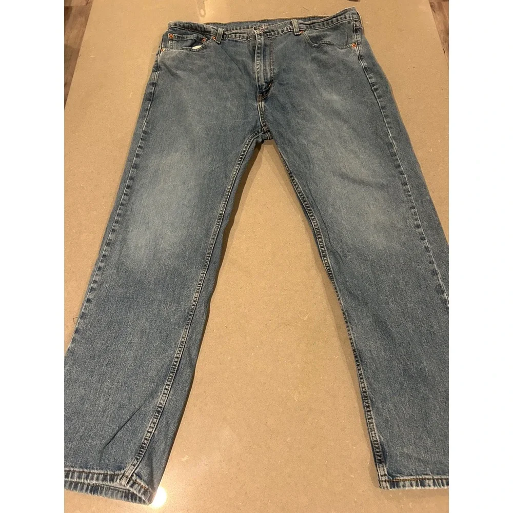 Levi's 505‎ Regular Fit Straight Leg Blue Denim Jeans Men's Size 38x30